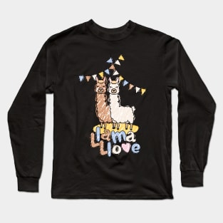 Llama Love Valentine Long Sleeve T-Shirt